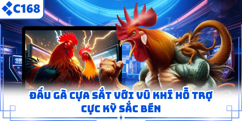 Đấu gà cựa sắt với vũ khí hỗ trợ cực kỳ sắc bén